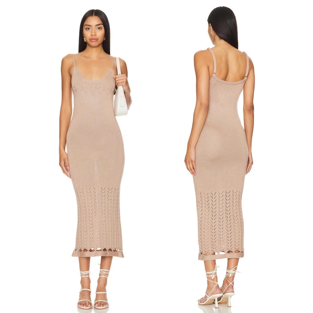 NWT Peixoto x Revolve Nora Knit Dress in Camel Knit